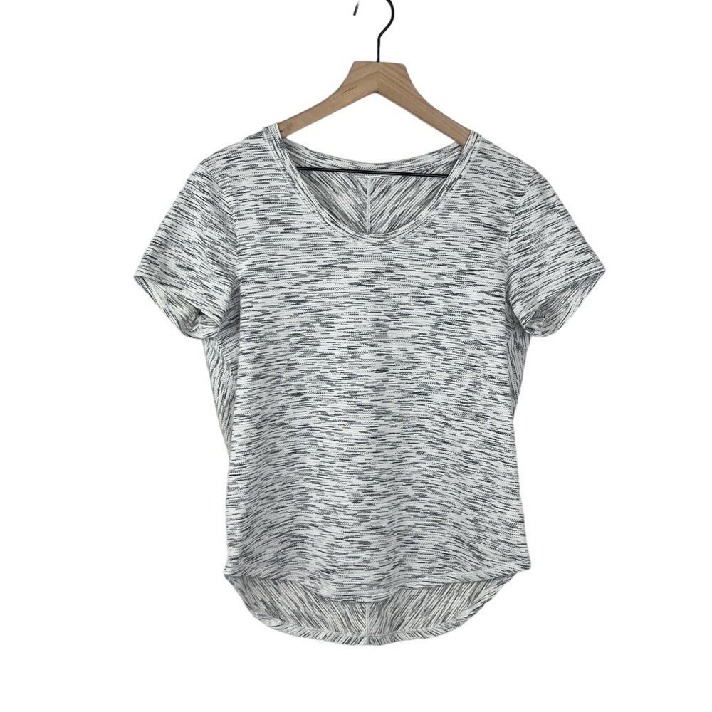 Lululemon Meant to Move Tee White Black Tiger Space Dye